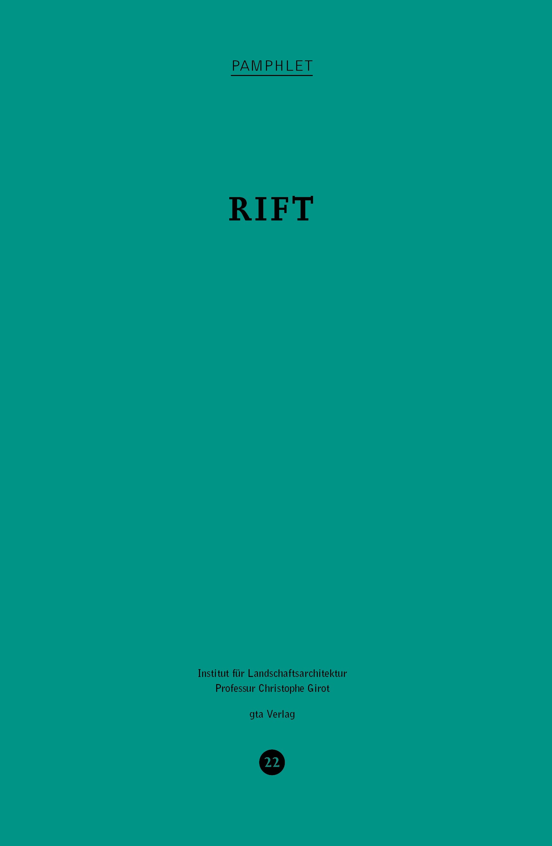 Rift – 7.5 Views on the Jordan Valley. Pamphlet 22