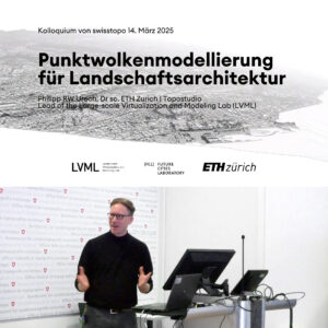 Philipp Urech hält einen Vortrag "Punktwolkenmodellierung für Landschaftsarchitektur"